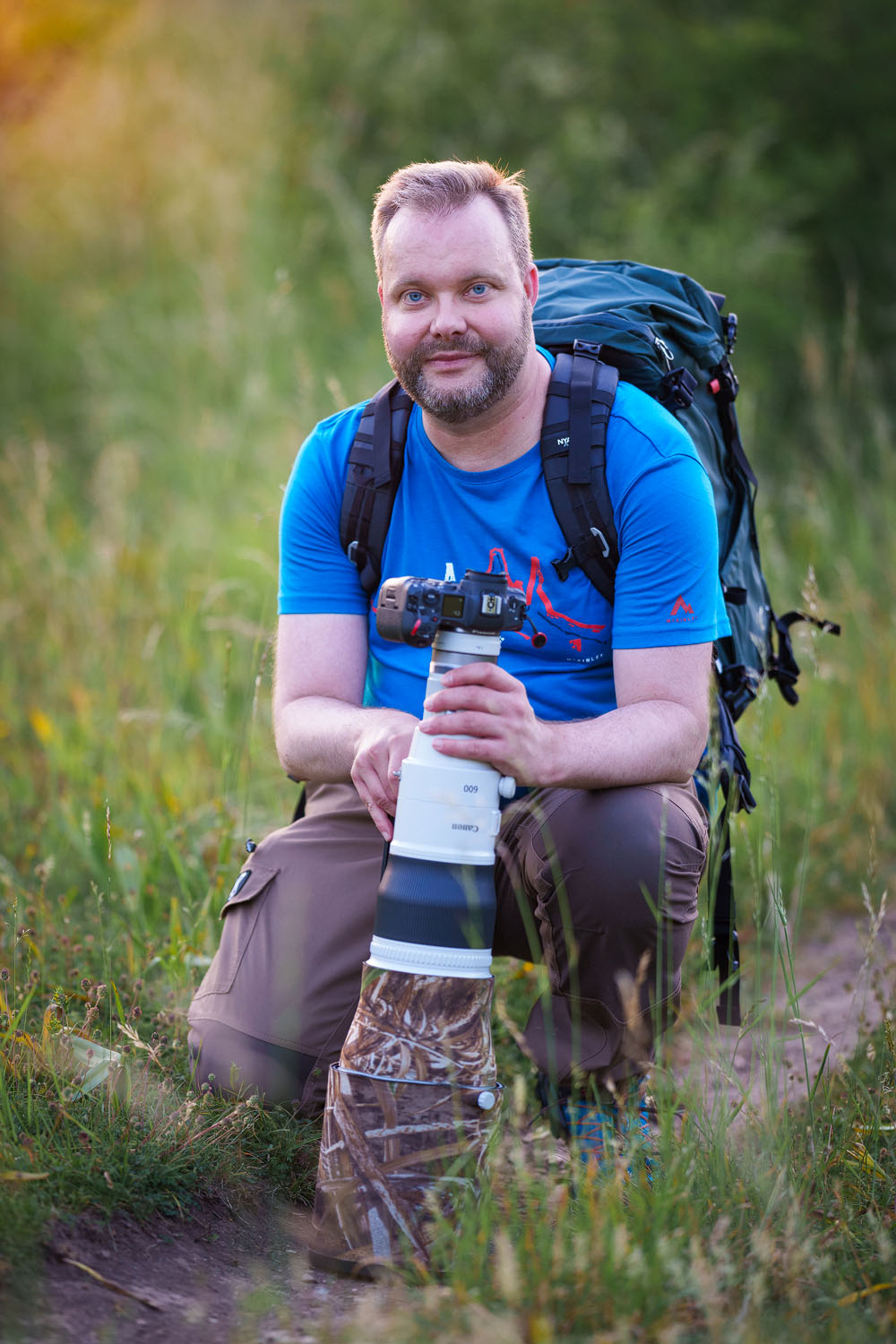 Naturfoto Markus Lenzen mit großem Superteleobjektiv in der Eifel